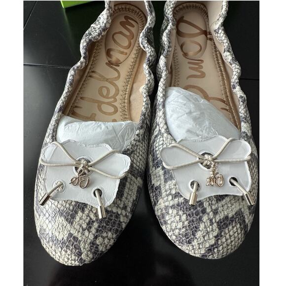 Sam Edelman Shoes - Sam Edelman Felicia Roccia Leather Snakeskin Ballet Flats Women's Size 7.5 $120